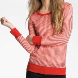 Joie Aimee Alpaca Sweater - Orange & White